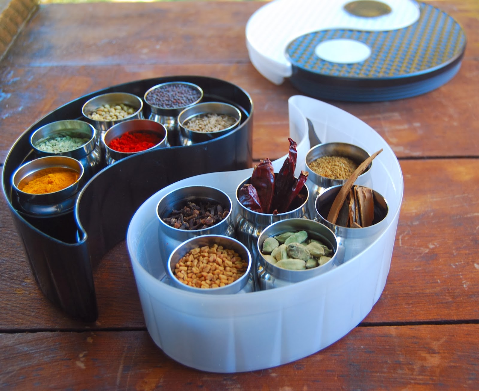 DIY Spice Mixes presented in the Yin Yang Storage Bin Set