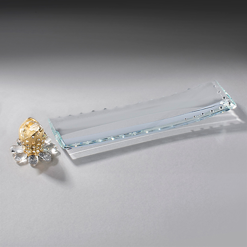 Crystal Incense Holder Set - Gold