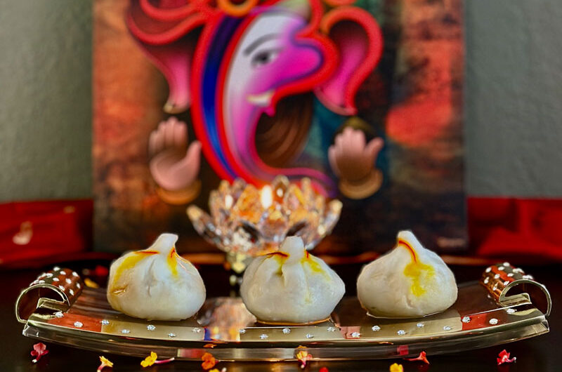 Steamed Modak - a traditional sweet treat for Ganesh festival